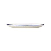 Utopia | Tableware | Blue Dapple Oval Coupe Plate 28cm (11") | Bespoke77