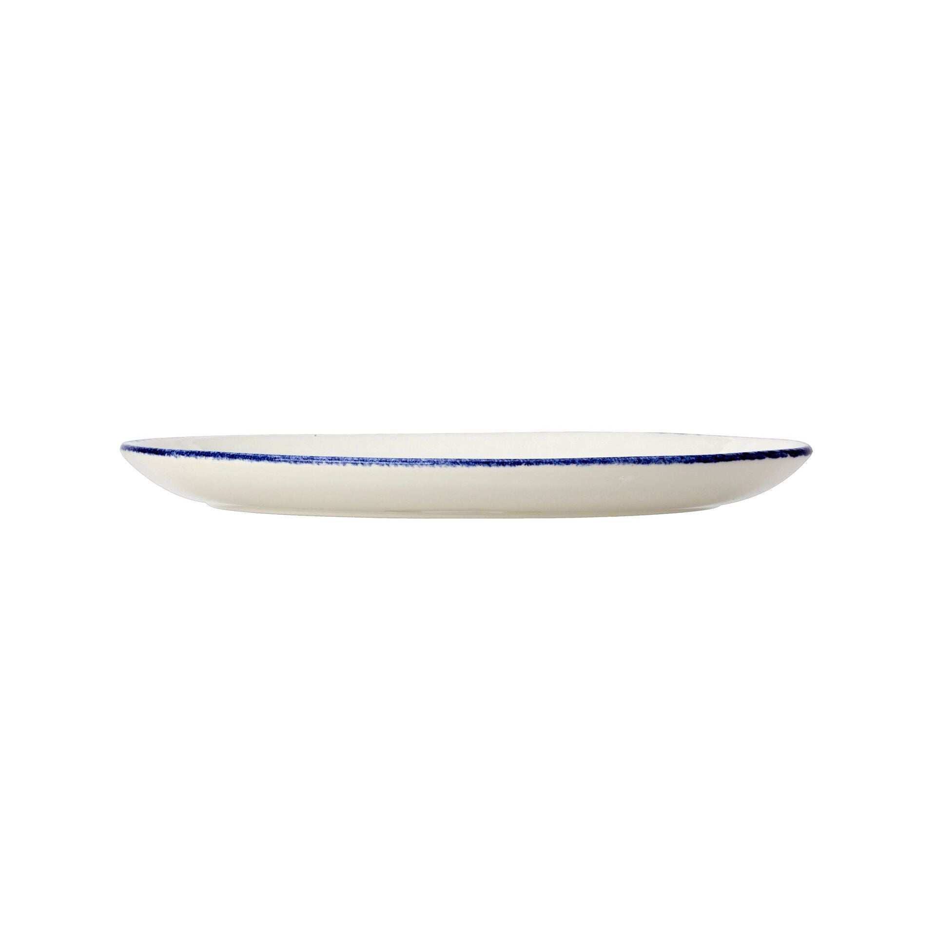 Utopia | Tableware | Blue Dapple Oval Coupe Plate 28cm (11") | Bespoke77
