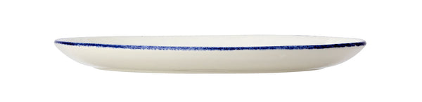 Utopia | Tableware | Blue Dapple Oval Coupe Plate 28cm (11") | Bespoke77