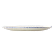 Utopia | Tableware | Blue Dapple Oval Coupe Plate 34.25cm (13 1/2") | Bespoke77