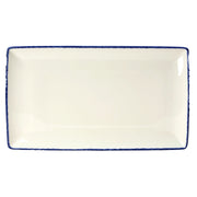 Utopia | Tableware | Blue Dapple Rectangle Three 32 x 19cm (12 1/2 x 7 1/2") | Bespoke77