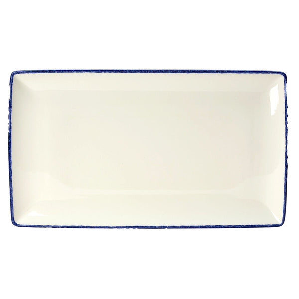 Utopia | Tableware | Blue Dapple Rectangle Three 32 x 19cm (12 1/2 x 7 1/2") | Bespoke77
