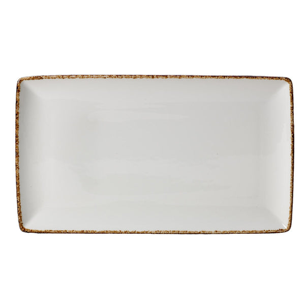 Utopia | Tableware | Brown Dapple Rectangle One 27 x 16.75cm (10 5/8 x 6 5/8") | Bespoke77