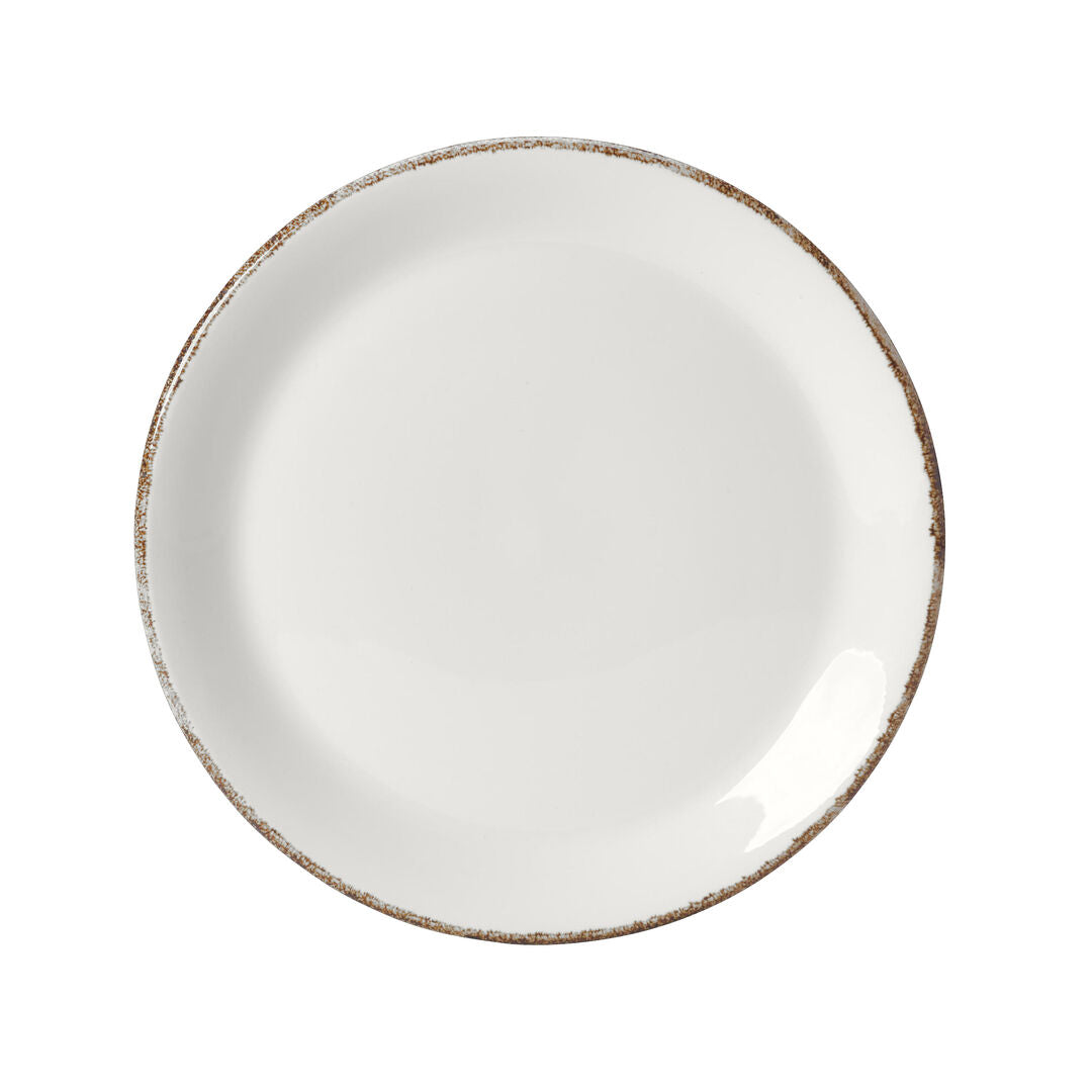 Utopia | Tableware | Brown Dapple Coupe Plate 30cm (11 3/4") | Bespoke77