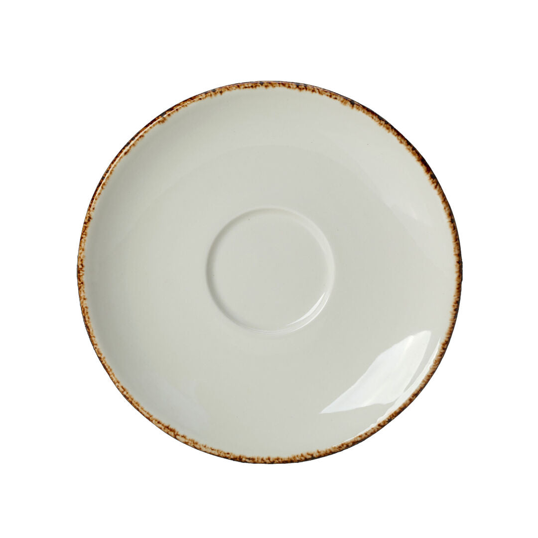 Utopia | Tableware | Brown Dapple Liv Saucer 15.25cm (6") | Bespoke77