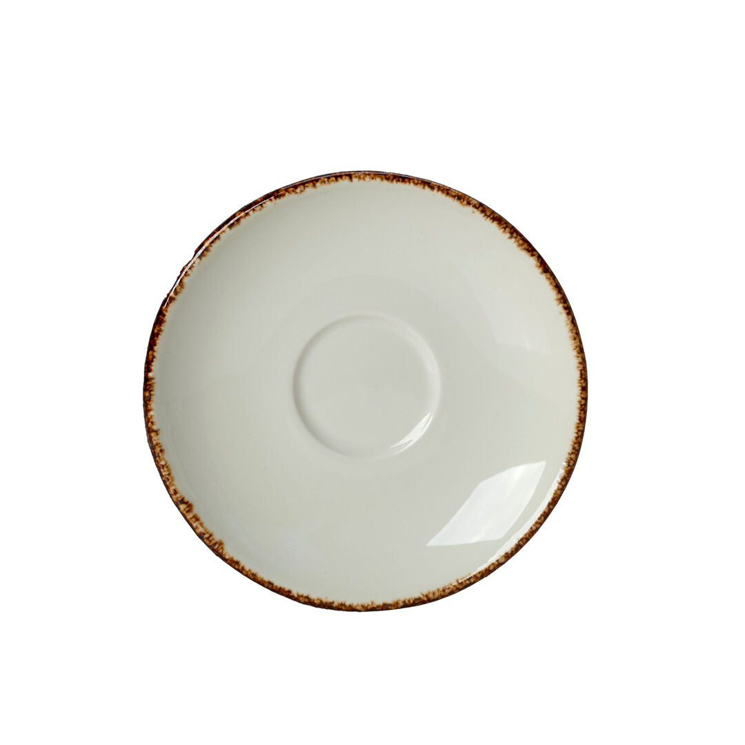 Utopia | Tableware | Brown Dapple Liv Saucer 12.5cm (4 7/8") | Bespoke77