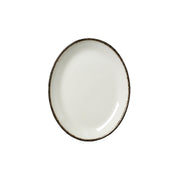Utopia | Tableware | Charcoal Dapple Oval Coupe Plate 20.25cm (8") | Bespoke77