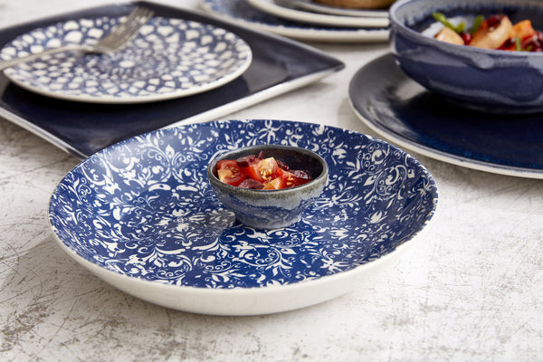 Utopia | Tableware | Ink Legacy Blue Coupe Bowl 25.5cm 120.25cl (10" 42 2/7oz) | Bespoke77