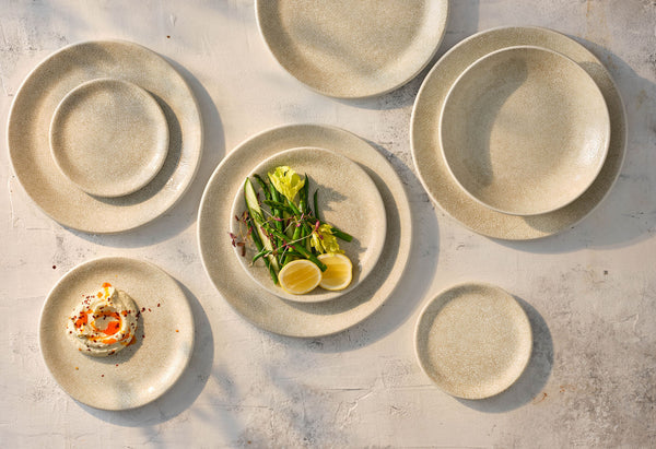 Utopia | Tableware | Ink Crackle Taupe Coupe Bowl 25.5cm 120.25cl (10" 42 2/7oz) | Bespoke77