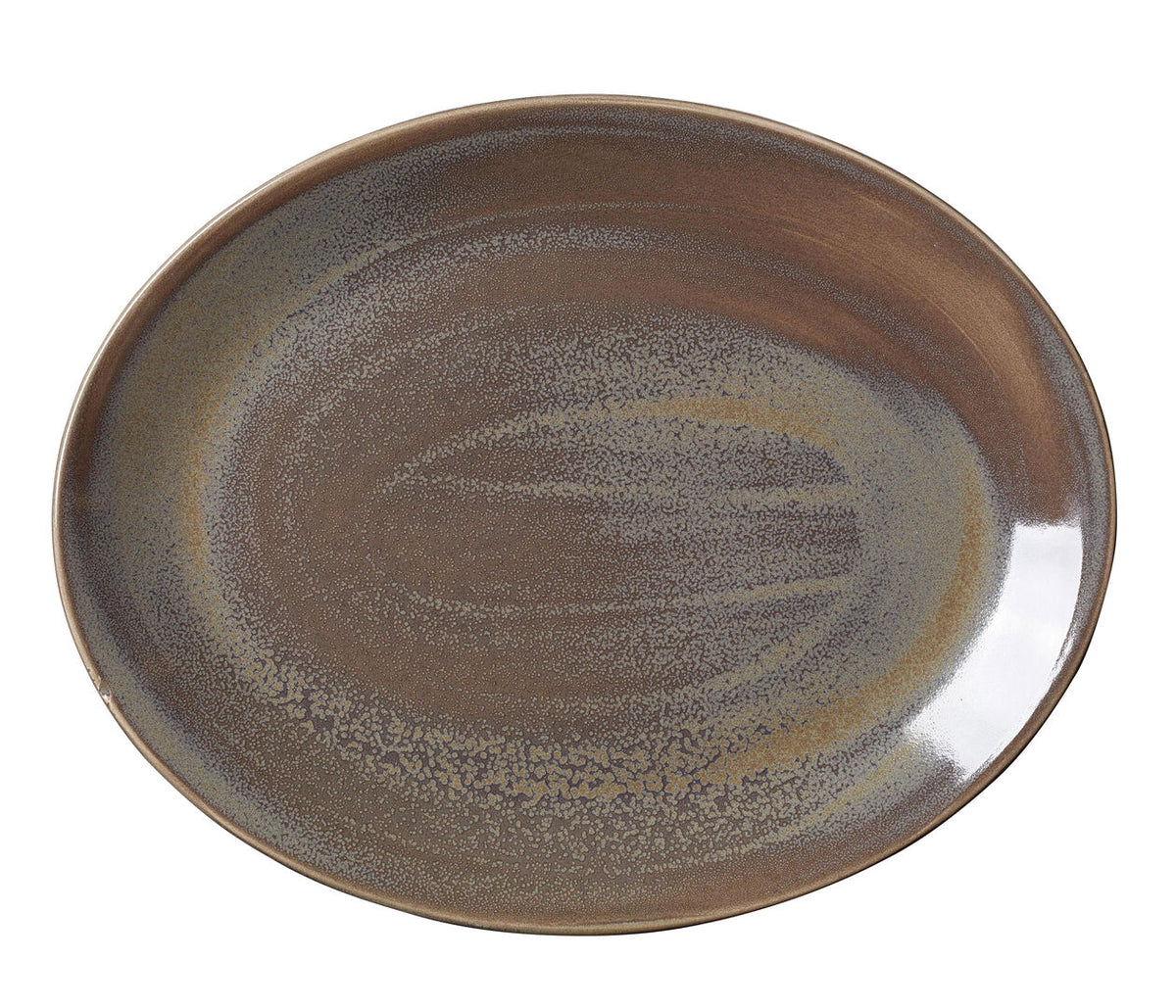 Utopia | Tableware | Revolution Granite Oval Coupe Plate 34.25cm (13 1/2") | Bespoke77