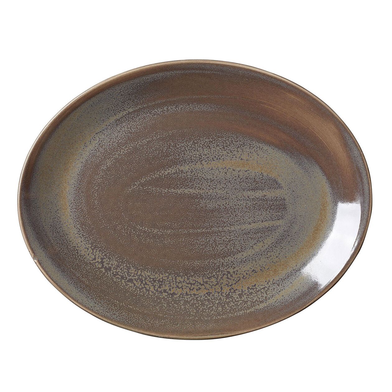 Utopia | Tableware | Revolution Granite Oval Coupe Plate 34.25cm (13 1/2") | Bespoke77