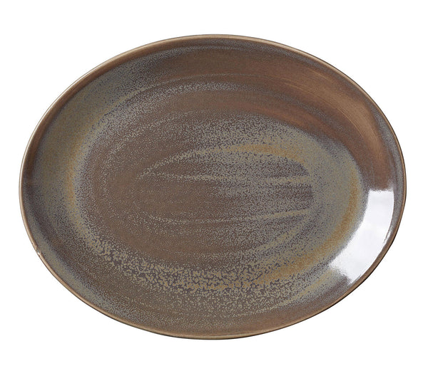 Utopia | Tableware | Revolution Granite Oval Coupe Plate 34.25cm (13 1/2") | Bespoke77