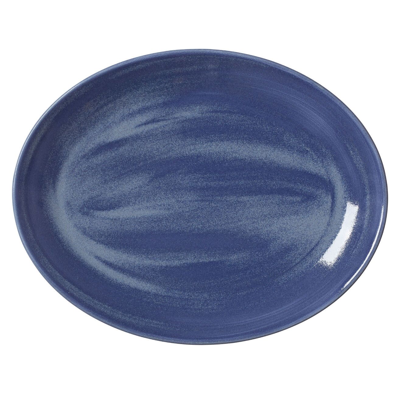 Utopia | Tableware | Revolution Bluestone Oval Coupe Plate 34.25cm (13 1/2") | Bespoke77