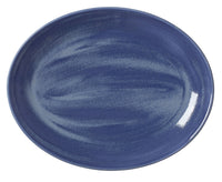 Utopia | Tableware | Revolution Bluestone Oval Coupe Plate 34.25cm (13 1/2") | Bespoke77