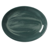 Utopia | Tableware | Revolution Jade Oval Coupe Plate 34.25cm (13 1/2") | Bespoke77