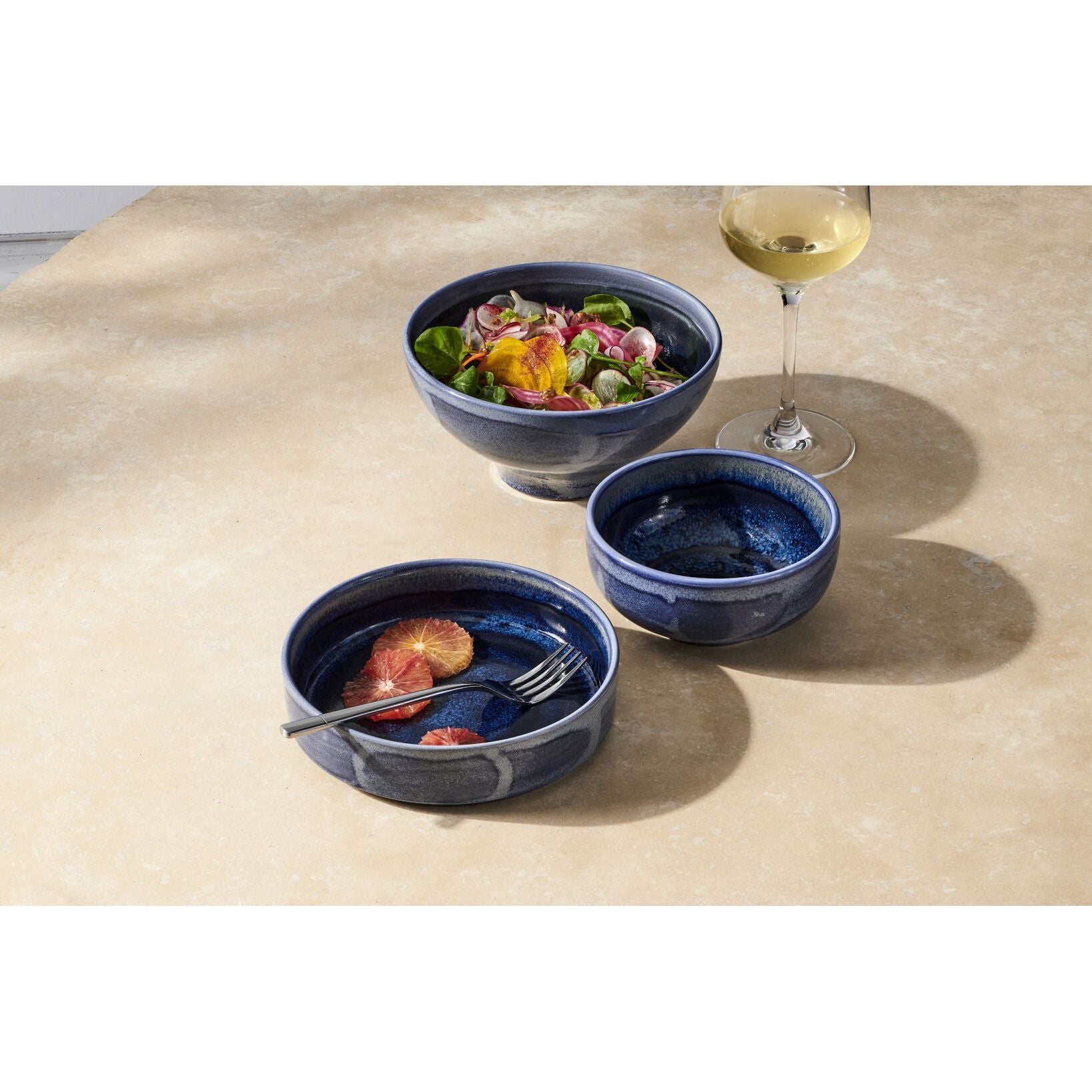 Utopia | Tableware | Aurora Vesuvius Lapis Round Stacking Tray 16.5cm (6 1/2") | Bespoke77