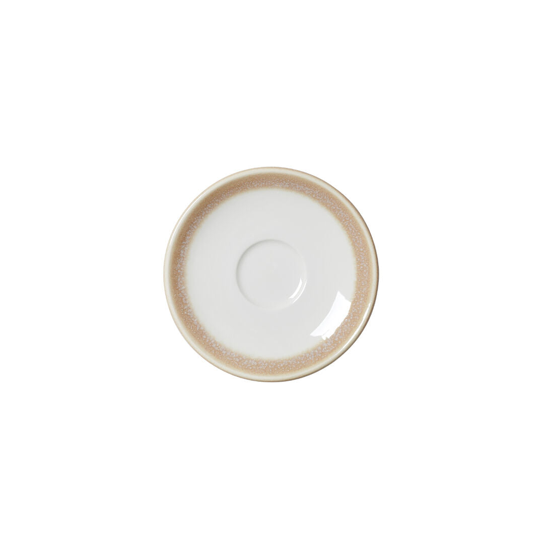 Utopia | Tableware | Revolution Edge Sandstone Liv Saucer 12.5cm (4 7/8") | Bespoke77