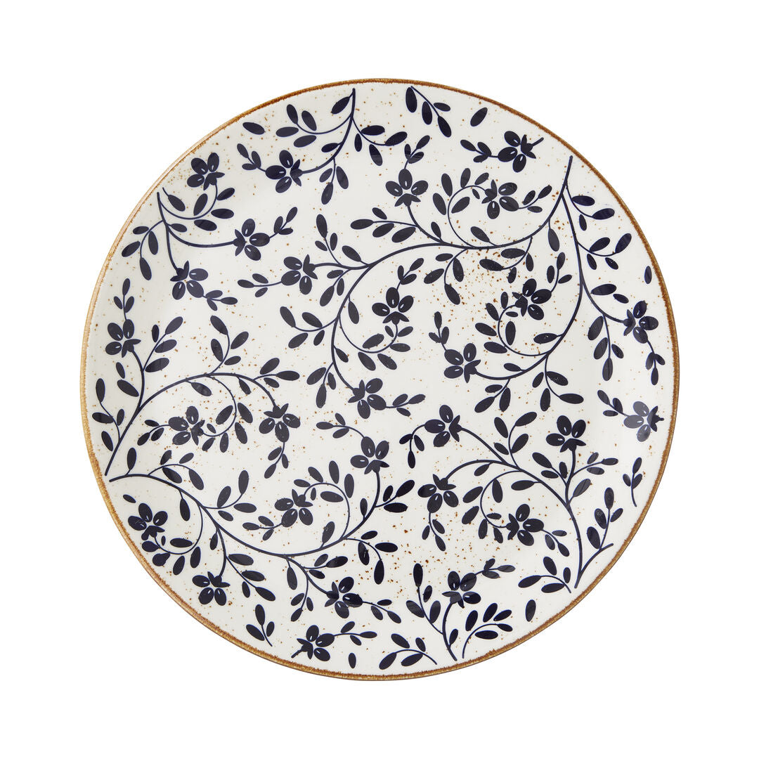 Utopia | Tableware | Flora Blue Coupe Plate 28cm (11") | Bespoke77