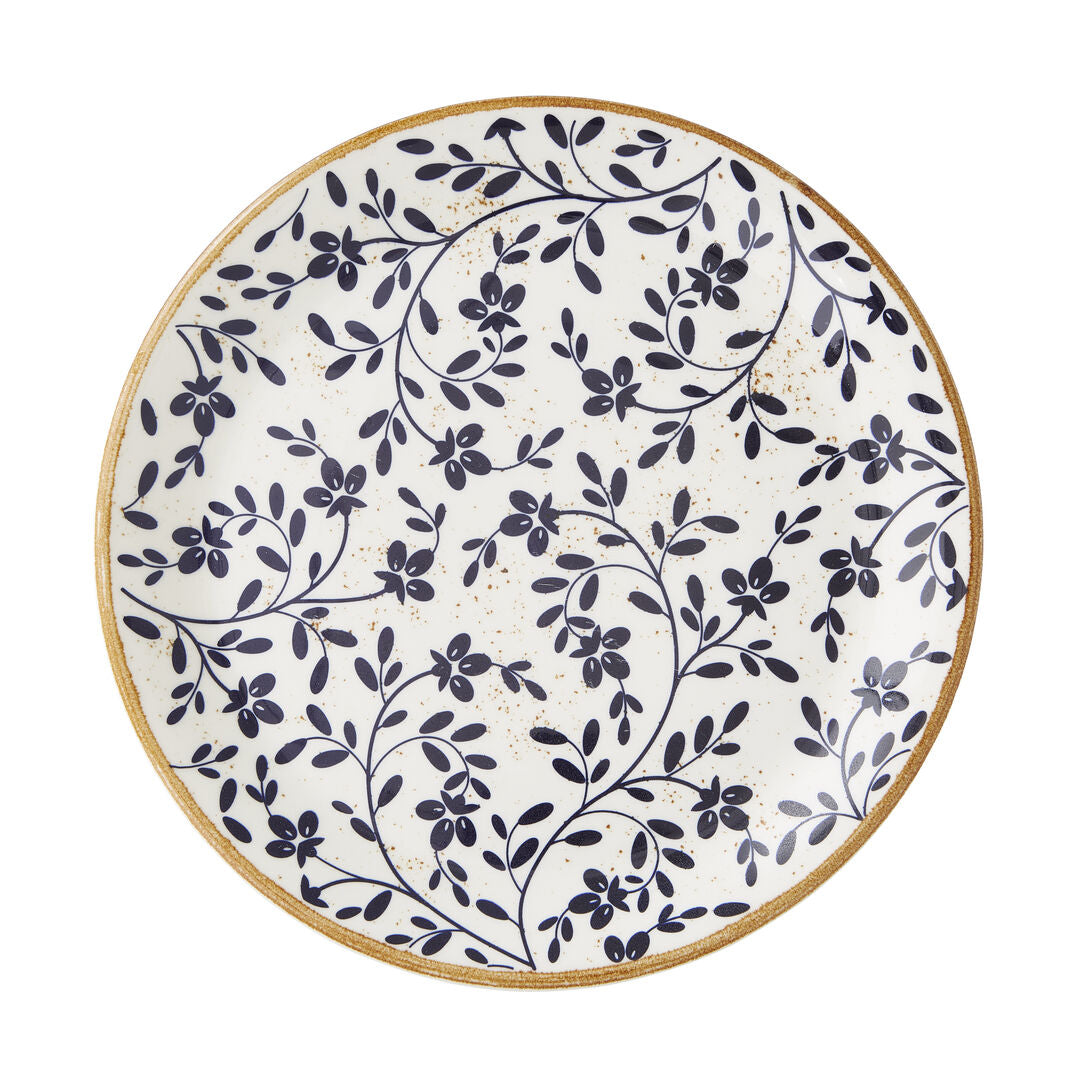 Utopia | Tableware | Flora Blue Coupe Plate 25.25cm (10") | Bespoke77