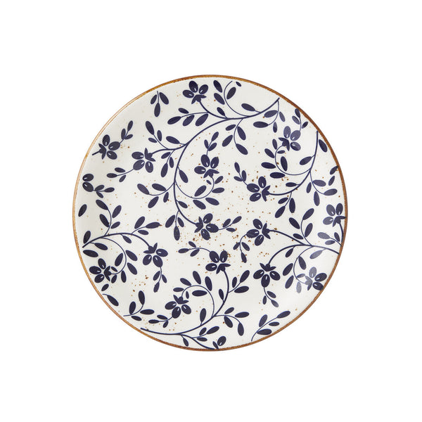 Utopia | Tableware | Flora Blue Coupe Plate 20.25cm (8") | Bespoke77