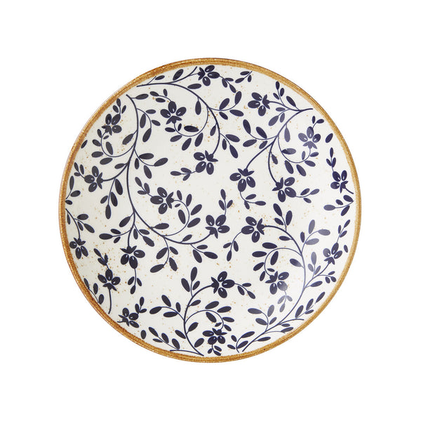 Utopia | Tableware | Flora Blue Coupe Bowl 21.6cm 83.5cl (8 1/2" 29 2/5oz) | Bespoke77