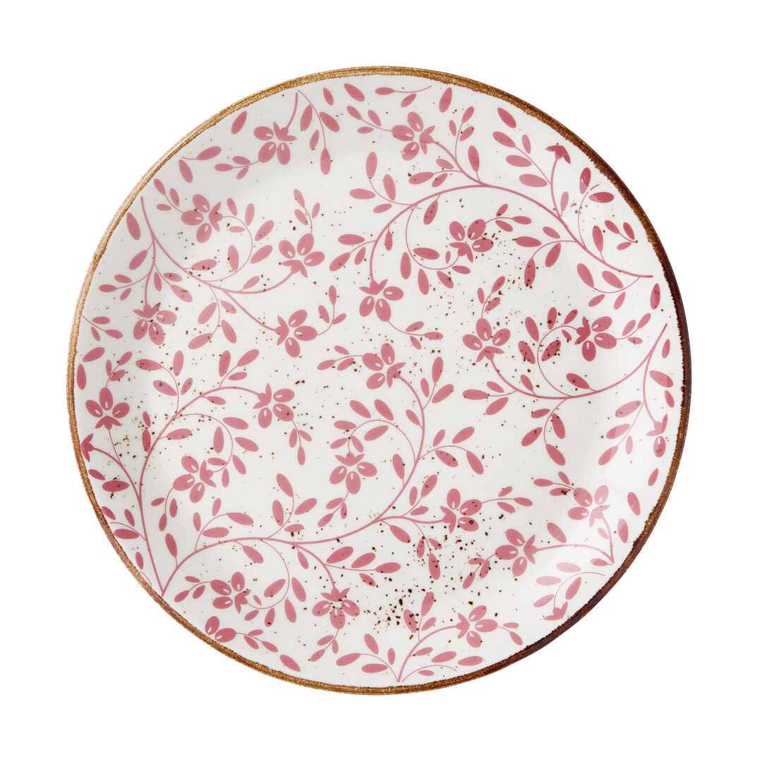 Utopia | Tableware | Flora Pink Coupe Plate 25.25cm (10") | Bespoke77