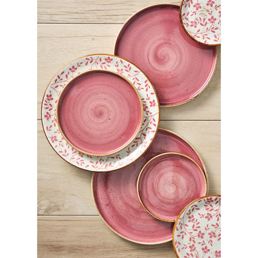 Utopia | Tableware | Flora Pink Coupe Plate 20.25cm (8") | Bespoke77