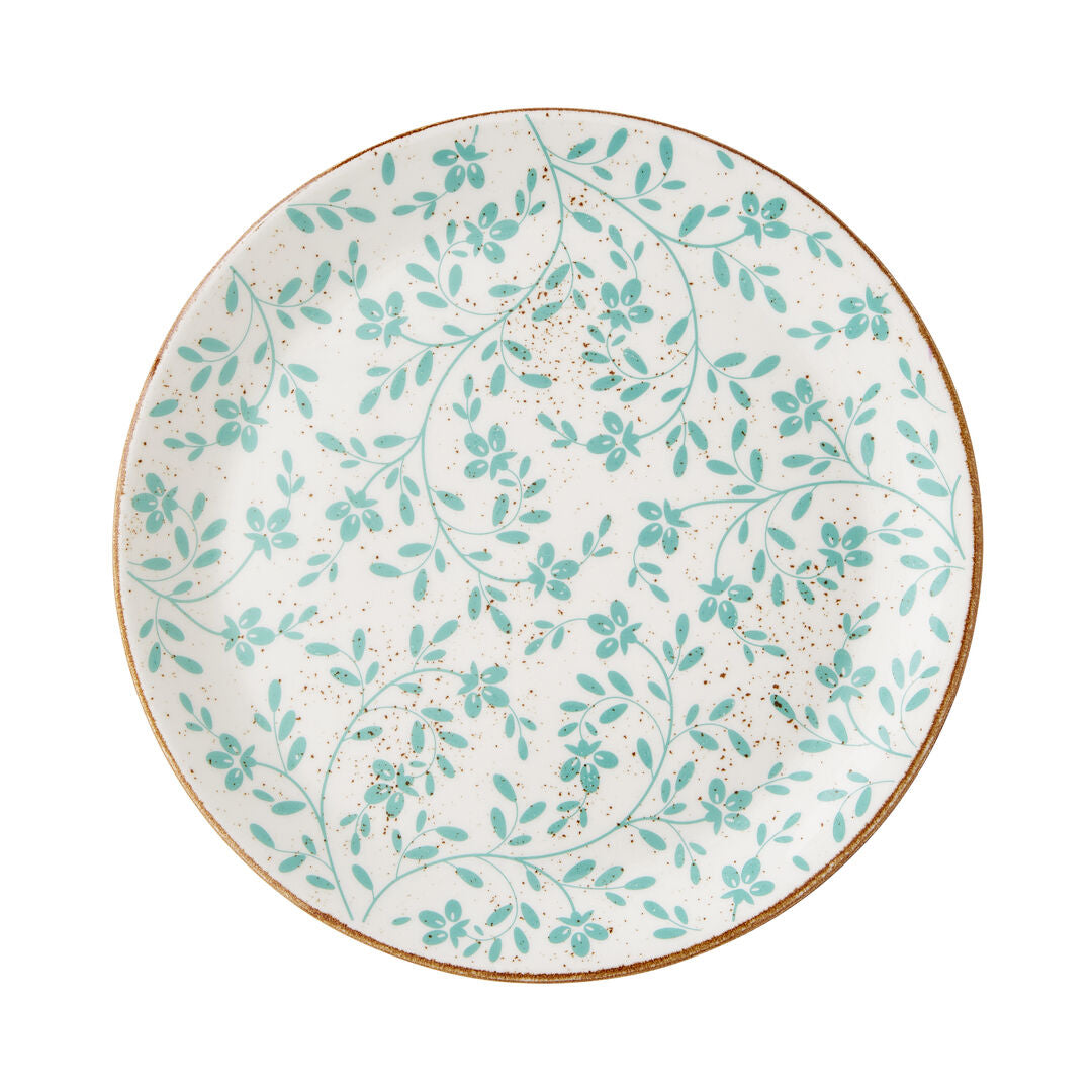 Utopia | Tableware | Flora Aqua Coupe Plate 28cm (11") | Bespoke77
