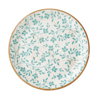 Utopia | Tableware | Flora Aqua Coupe Plate 25.25cm (10") | Bespoke77