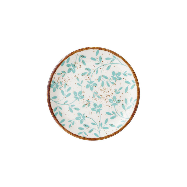 Utopia | Tableware | Flora Aqua Coupe Plate 15.25cm (6") | Bespoke77