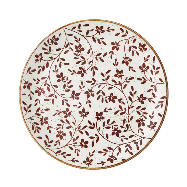 Utopia | Tableware | Flora Brown Coupe Plate 28cm (11") | Bespoke77