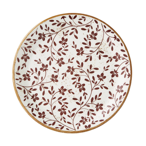 Utopia | Tableware | Flora Brown Coupe Plate 25.25cm (10") | Bespoke77