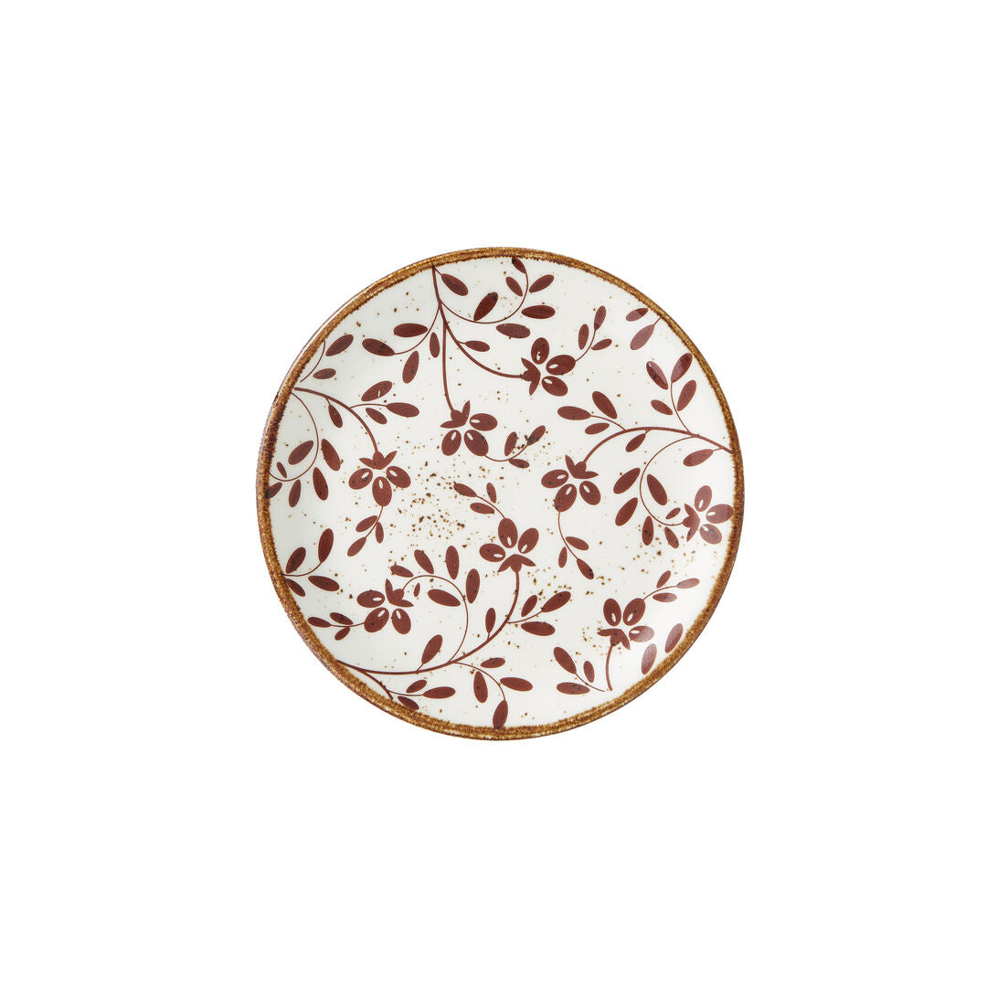 Utopia | Tableware | Flora Brown Coupe Plate 15.25cm (6") | Bespoke77