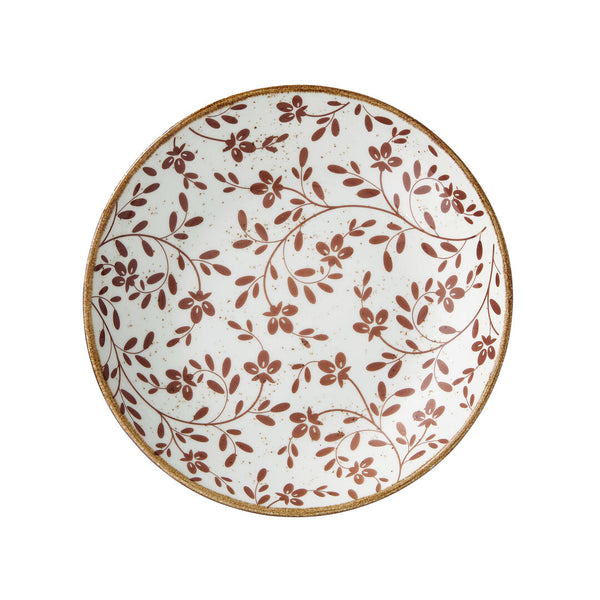 Utopia | Tableware | Flora Brown Coupe Bowl 21.6cm 83.5cl (8 1/2" 29 2/5oz) | Bespoke77