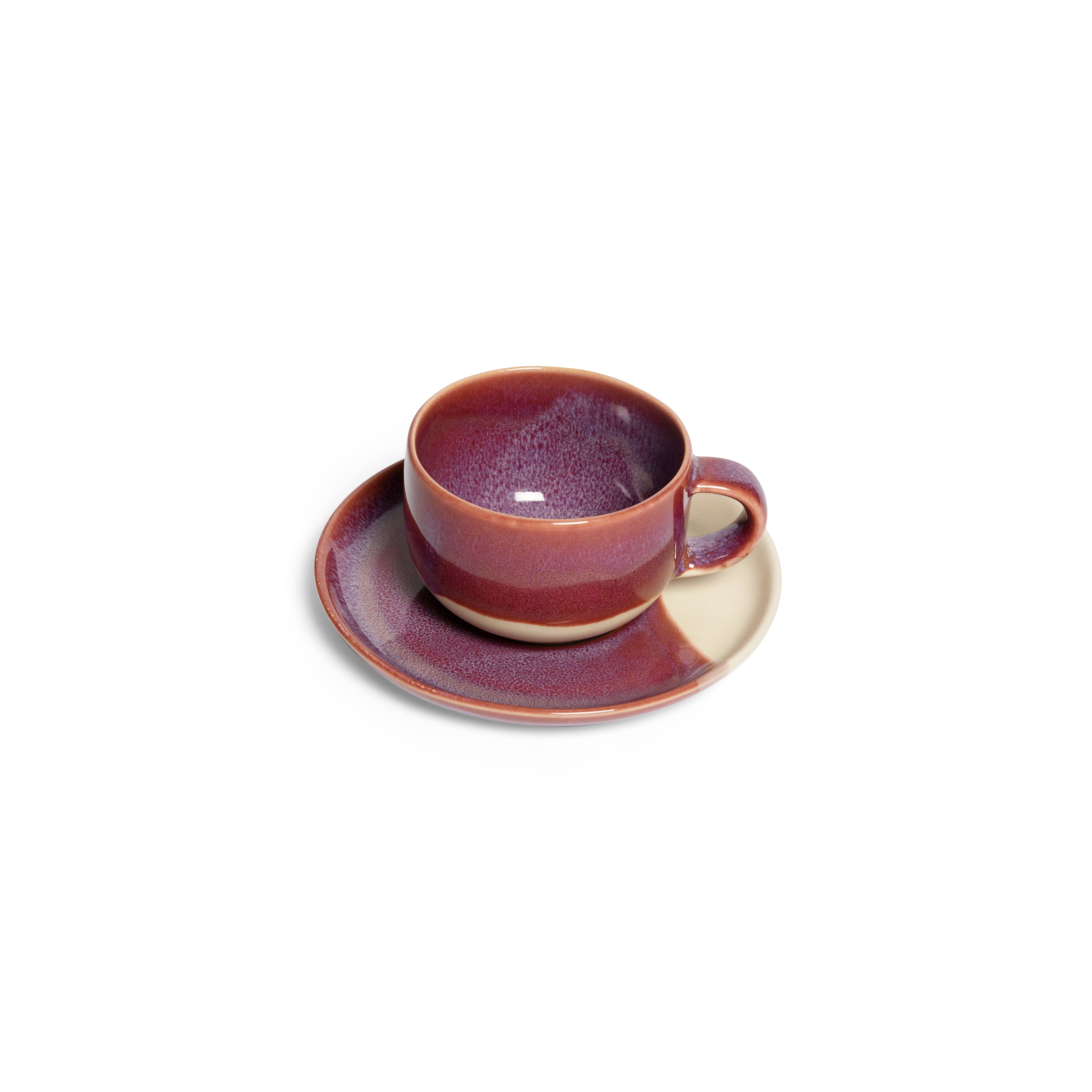 Californian Purple Shoreline Stoneware Cappuccino Saucer 15.5cm Dia