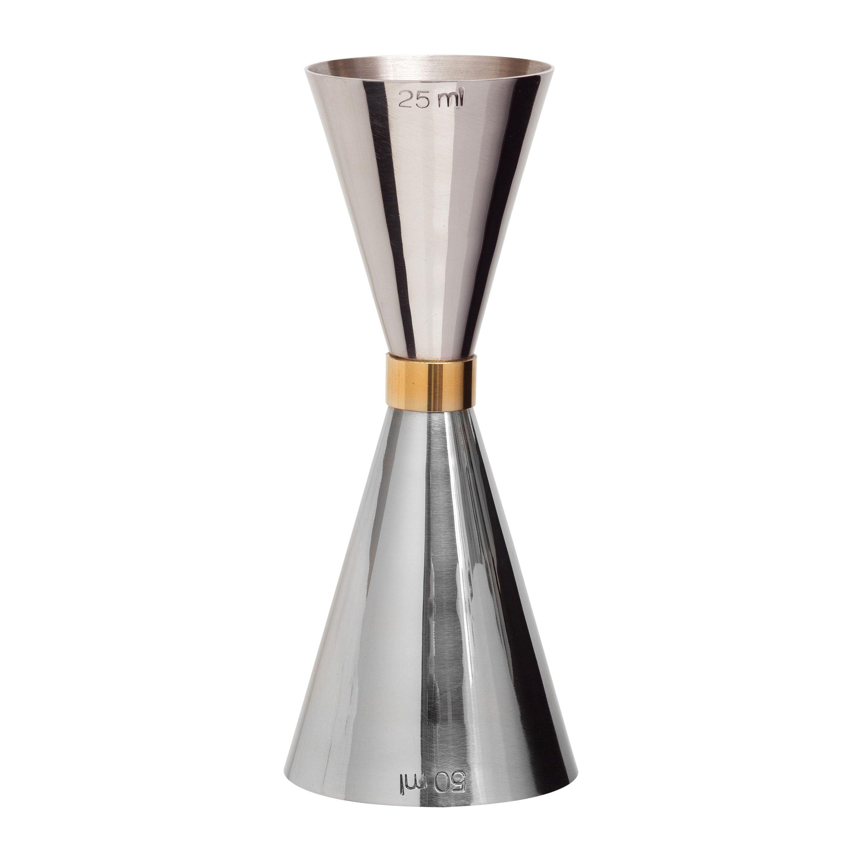 Precise Gold Banded Multi-Measure Jigger - 25/50ml