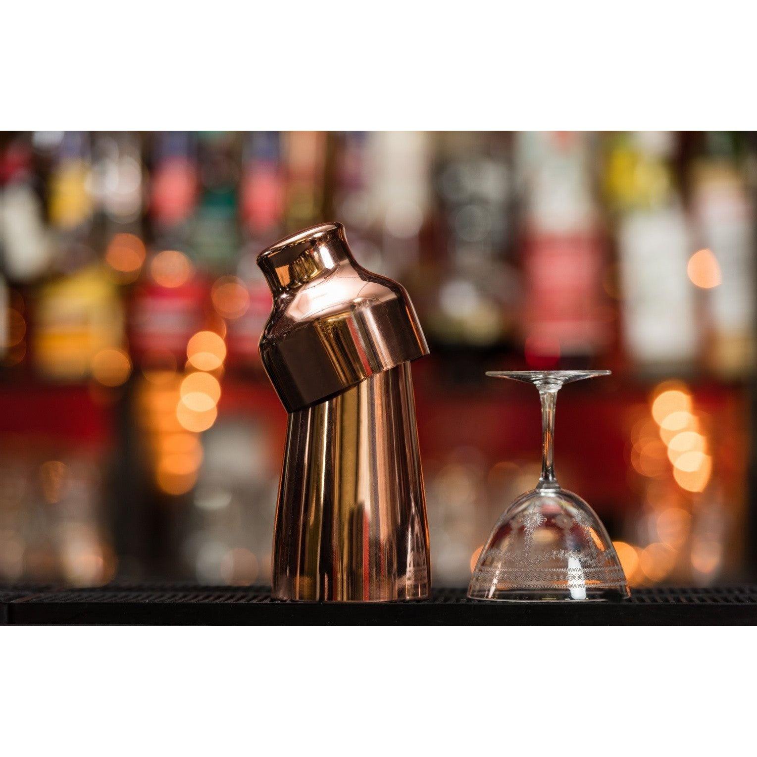 Copper Plated Art Deco Mezclar 2 Piece Shaker 550ml