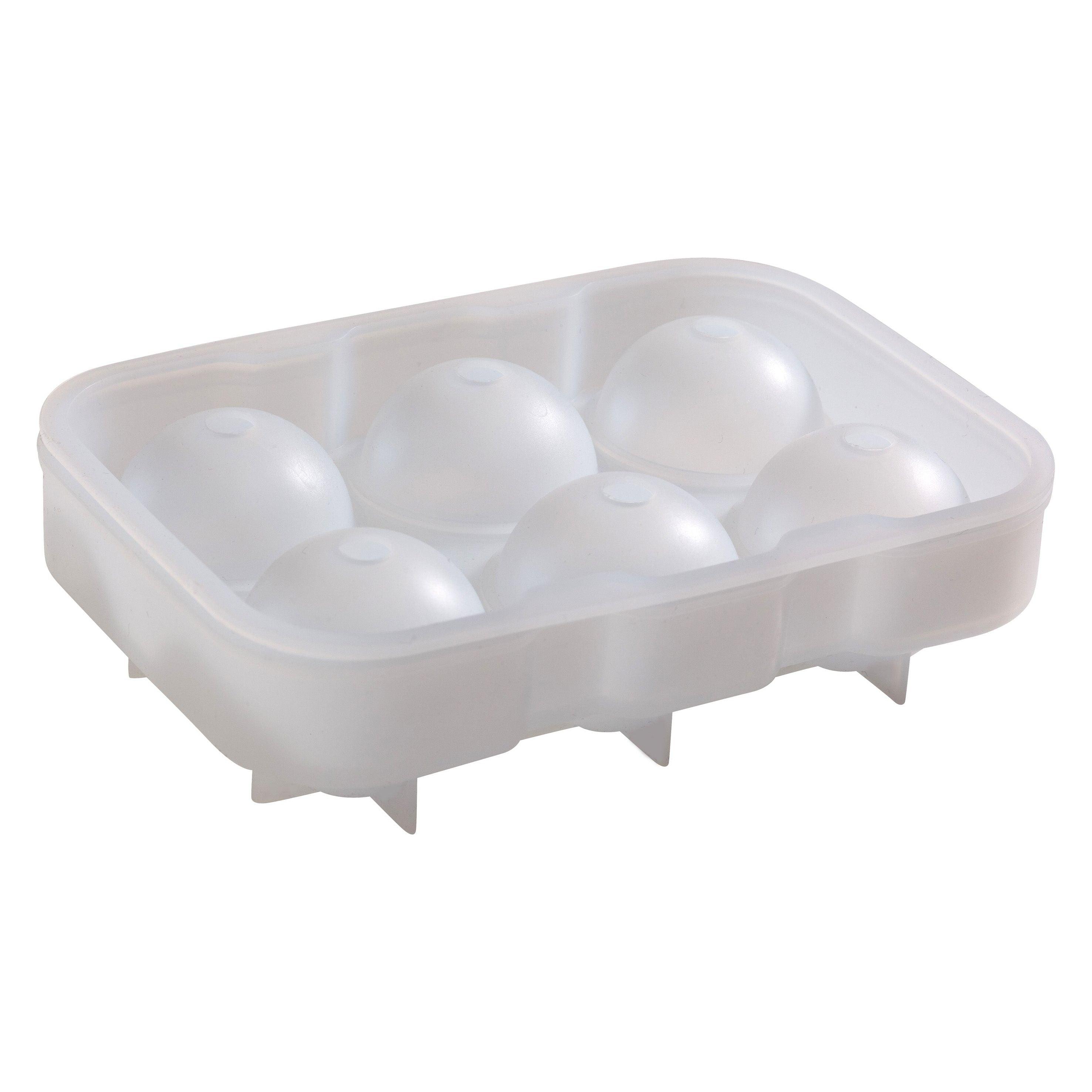 Clear 6 Cavity Silicone Ice Ball Maker