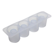Clear Silicone Shot Glass Mould with 4 Cavities