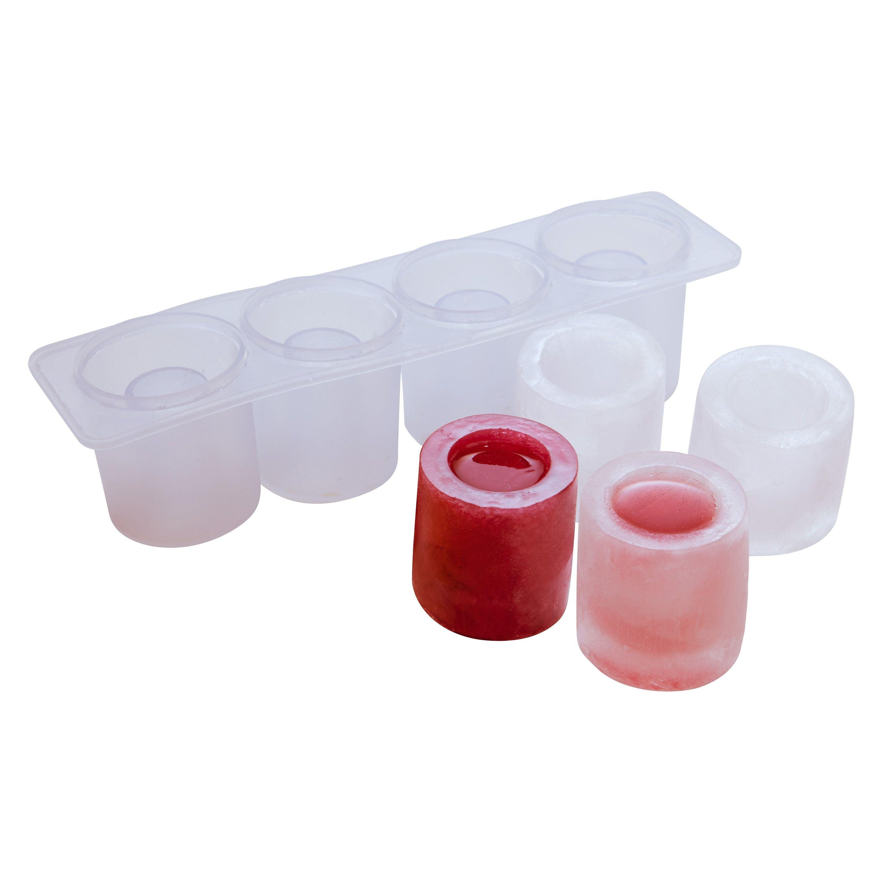 Clear Silicone Shot Glass Mould with 4 Cavities