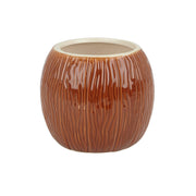 Medium Brown Ceramic Coconut Tiki Cocktail Mug 500ml