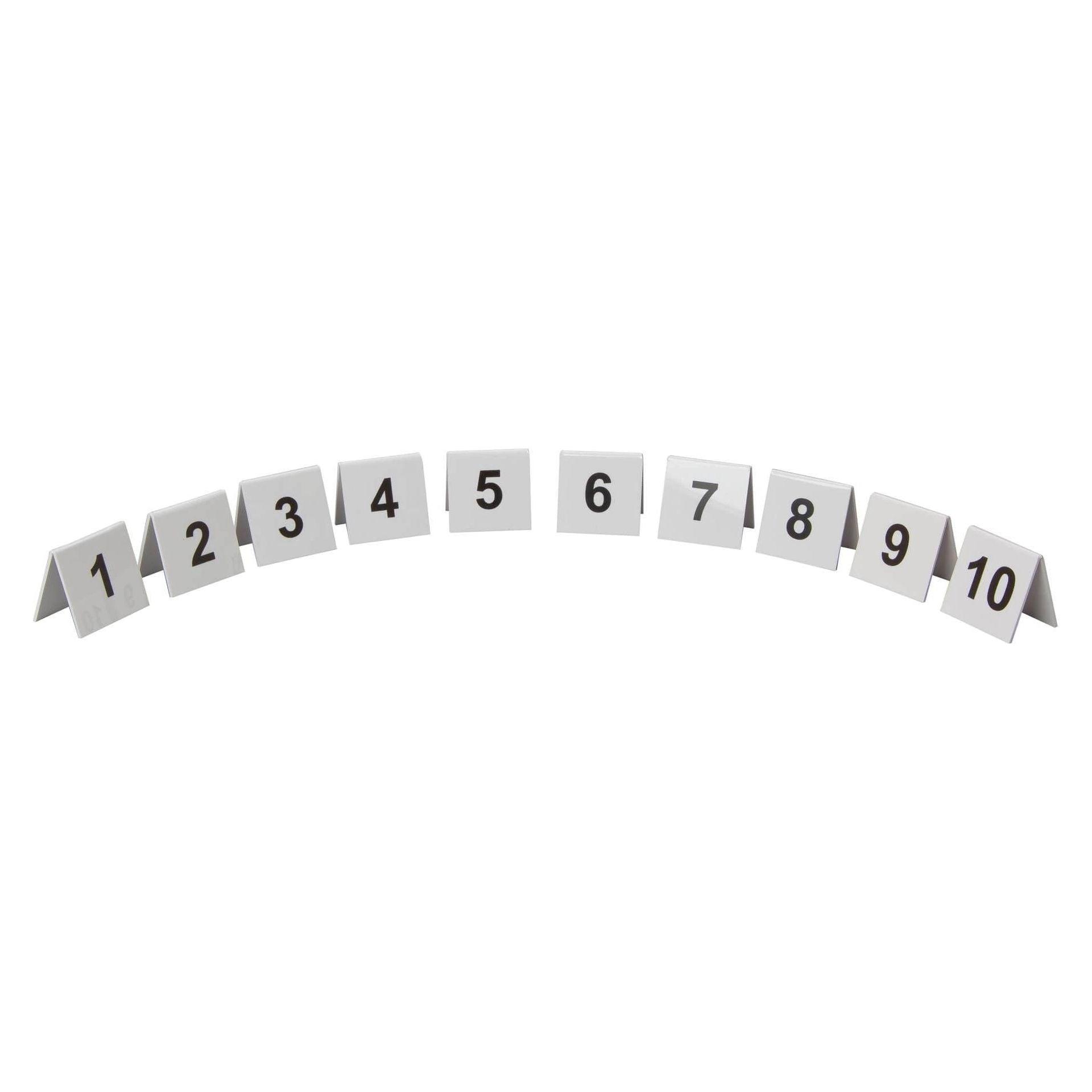 Clear Perspex Table Numbers 1-10
