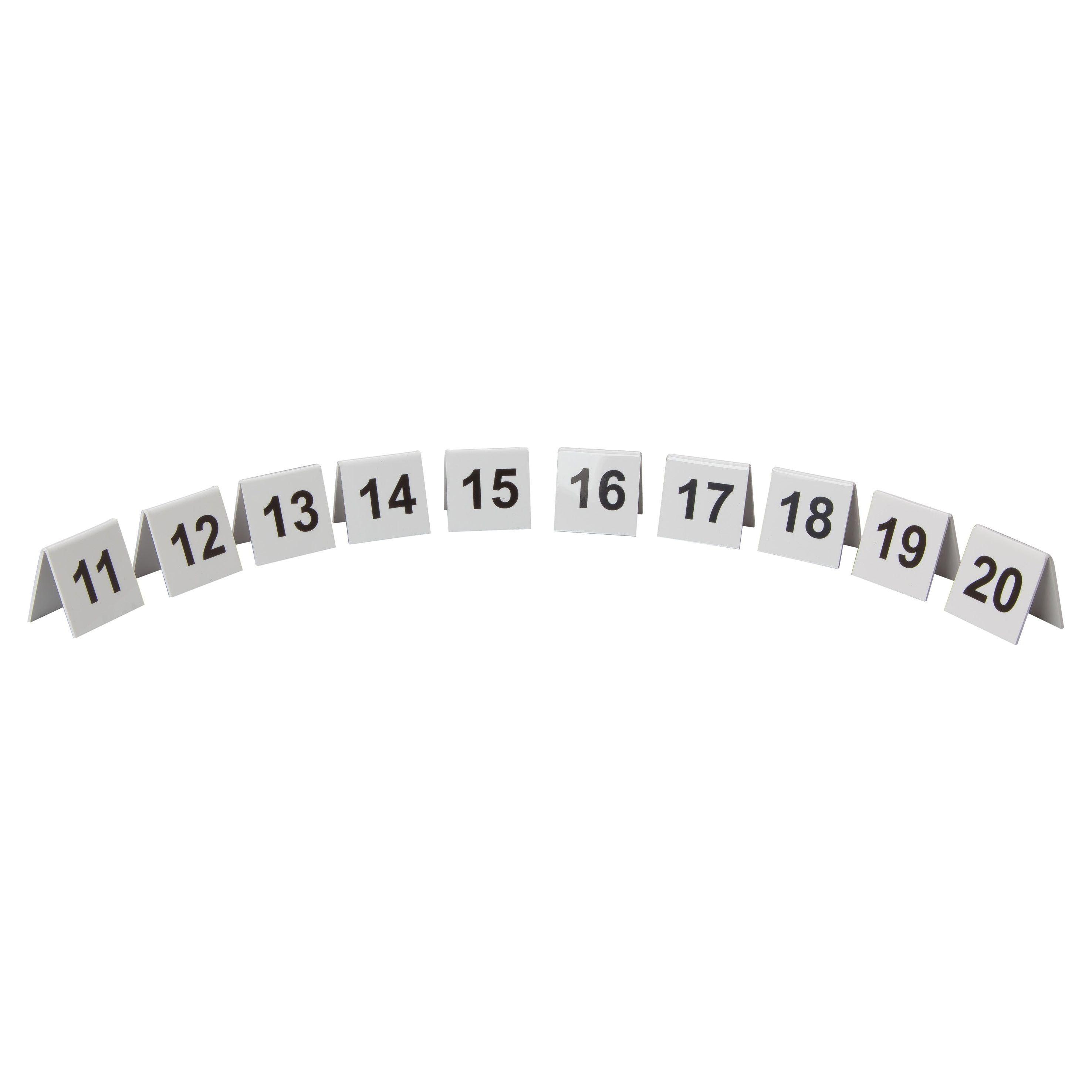 Perspex Table Numbers 11-20