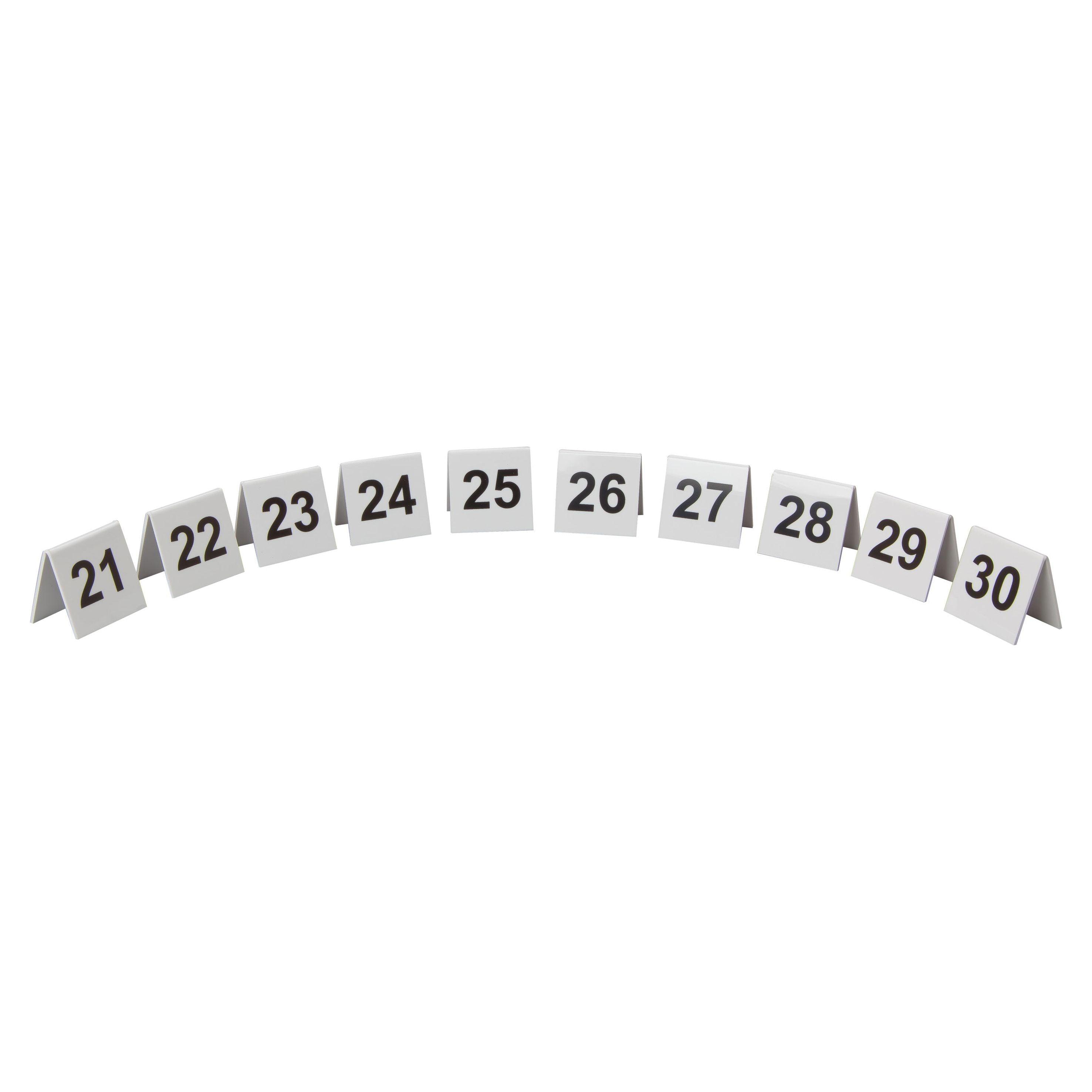 Perspex Table Numbers 21-30