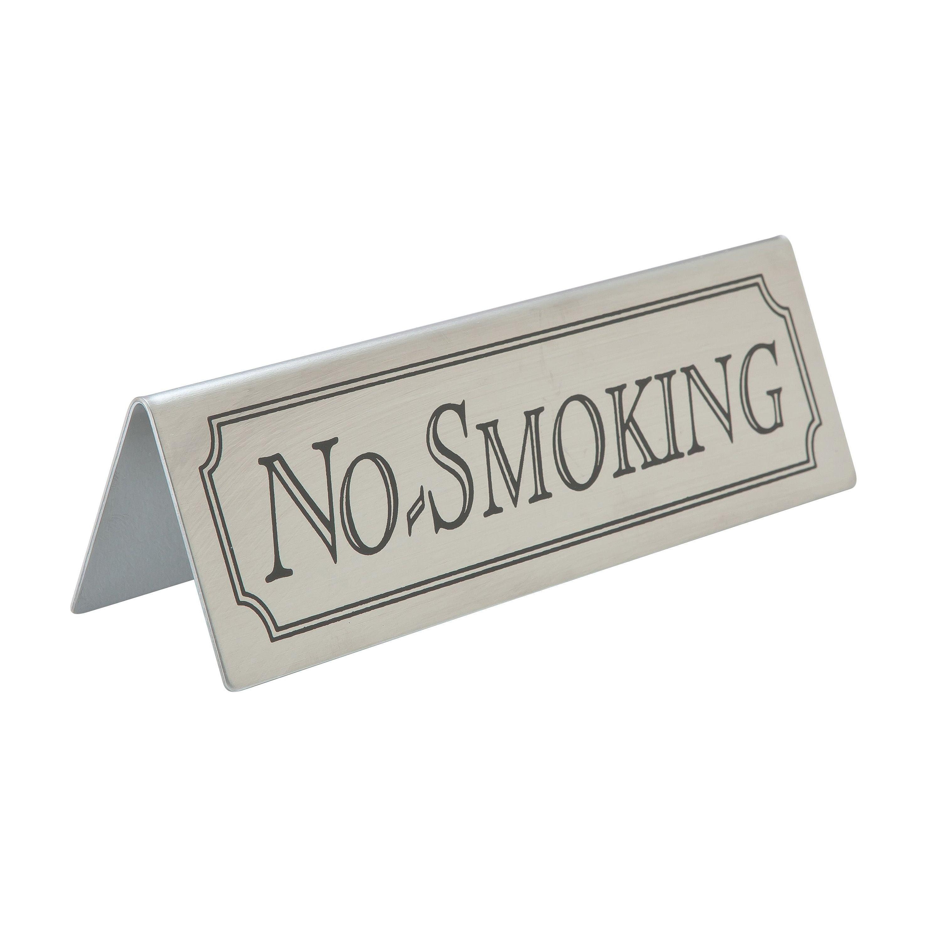 Stainless Steel No Smoking Sign