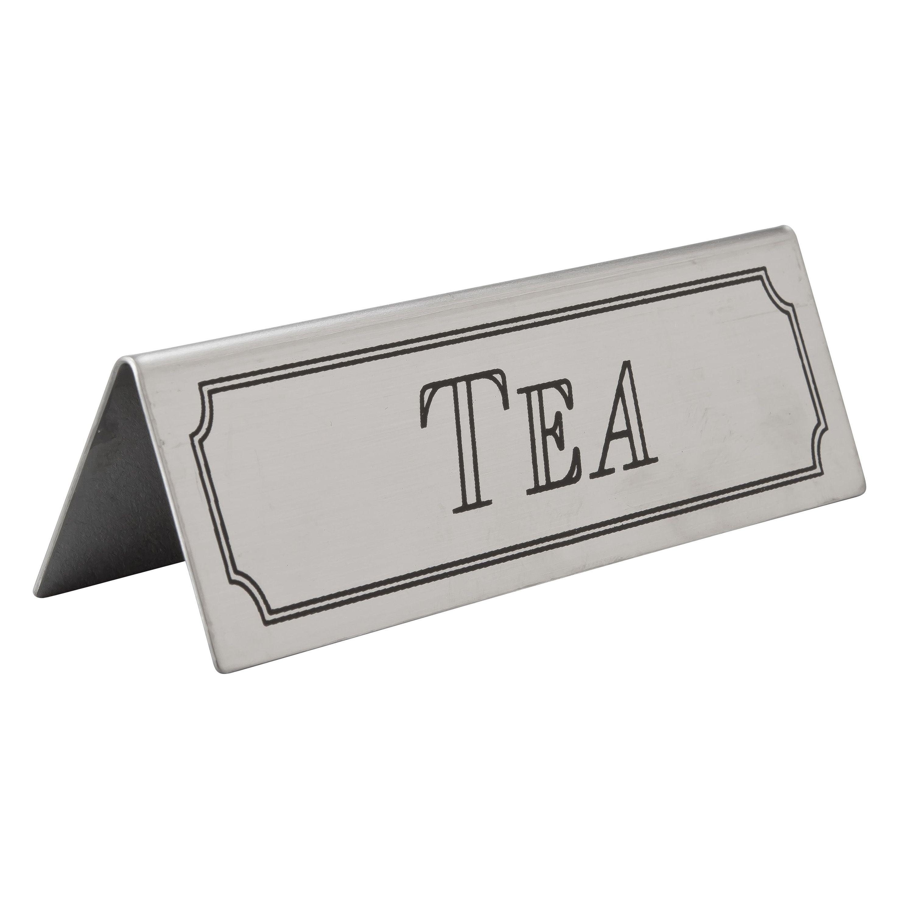 Stainless Steel Tea Table Sign