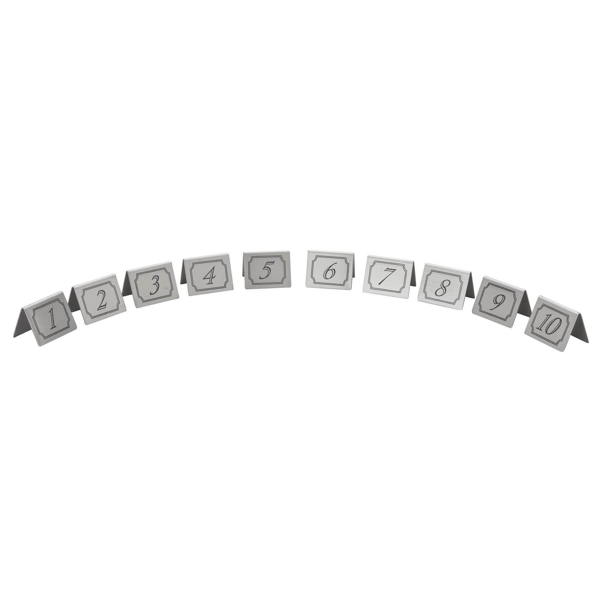 Stainless Steel Table Numbers 1-10