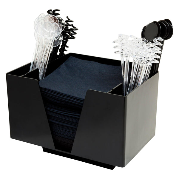 Black 3 Part Bar Organiser