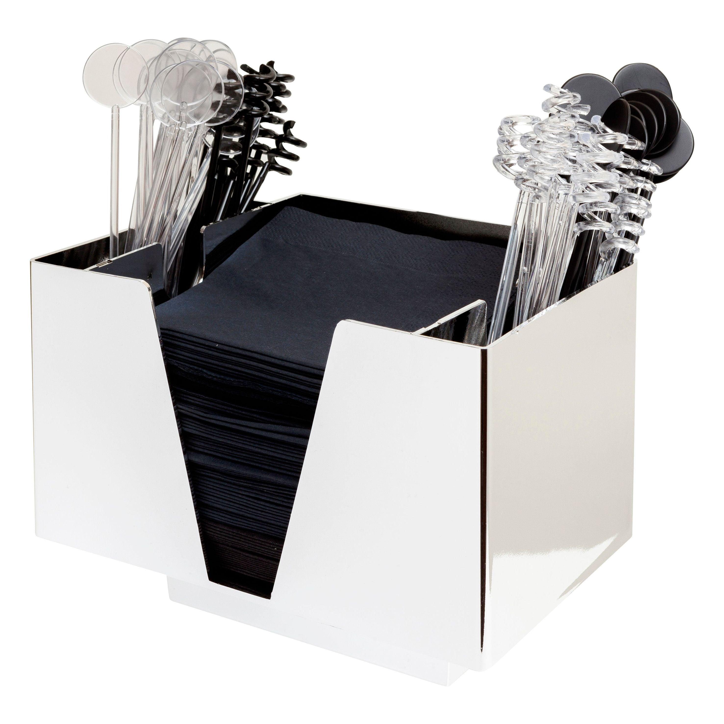 Chrome Finish 3 Part Bar Organiser