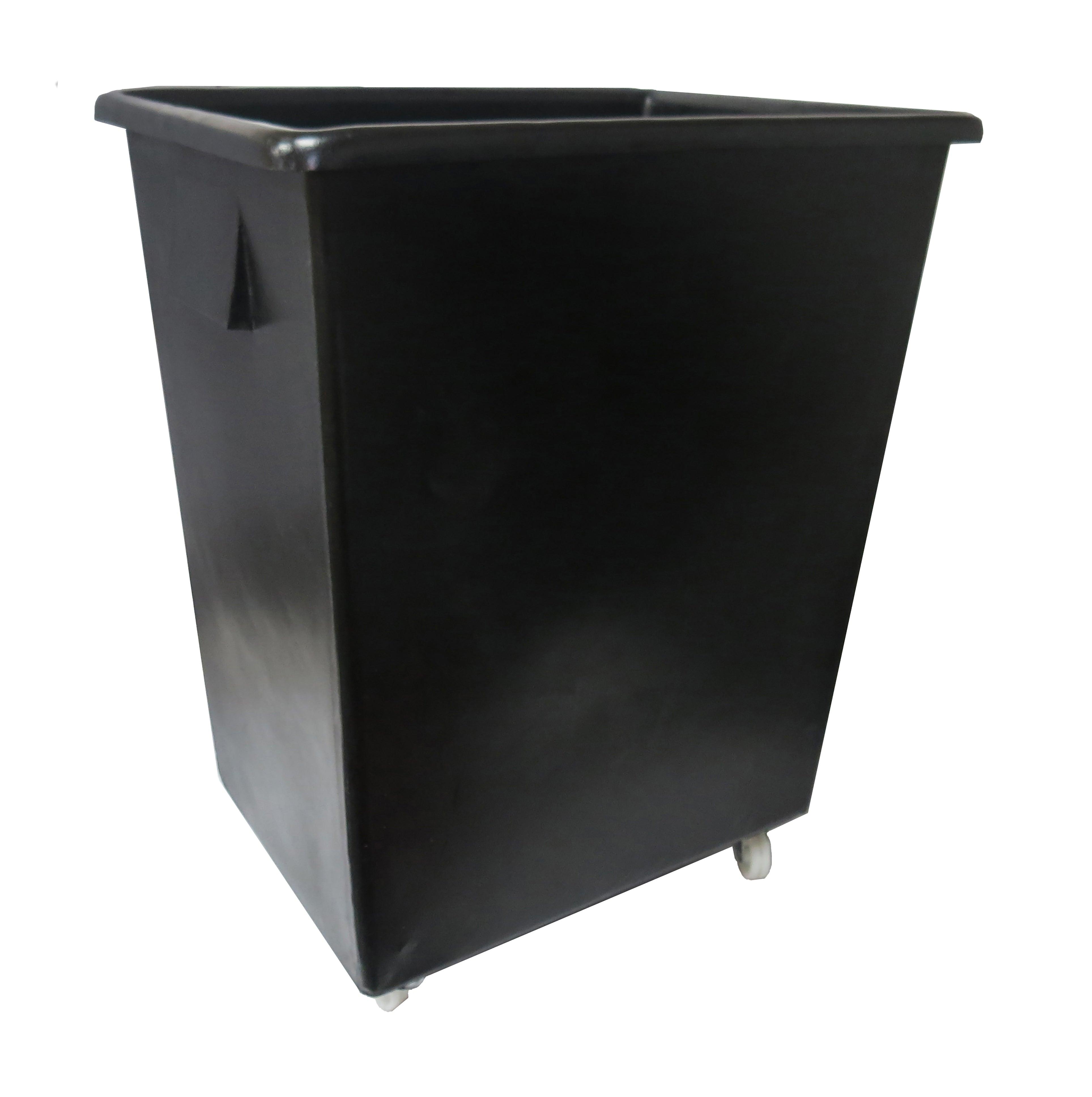 130L Black Bottle Skips With Castors